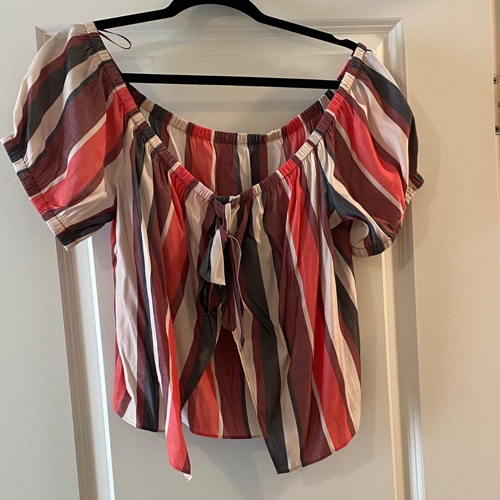 Express Multicolor Striped Blouse - Picture 4 of 5